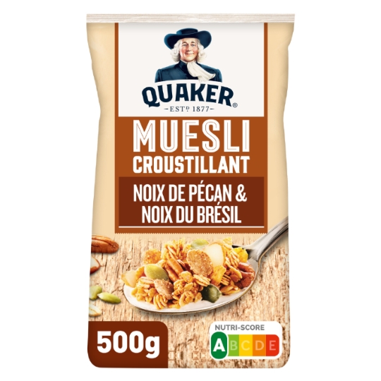 Céréales Muesli Croustillant Noix de Pécan et Noix du Brésil QUAKER