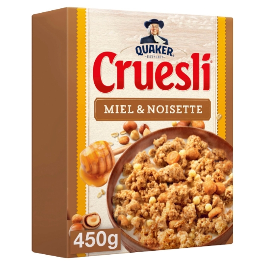 Céréales Cruesli Miel et Noisette QUAKER