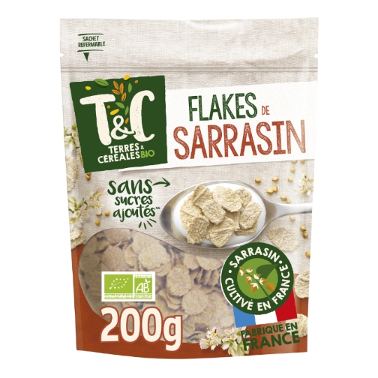 Céréales pétales de sarrasin sans sucres ajoutés Bio TERRES & CEREALES BIO
