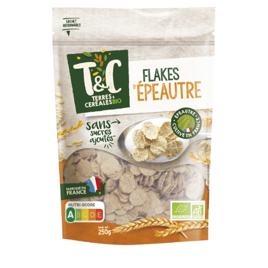 Céréales pétales d'épeautre sans sucres ajoutés Bio TERRES & CEREALES BIO