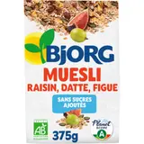 Muesli Raisin, Datte et Figue Sans Sucres Ajoutés Bio BJORG