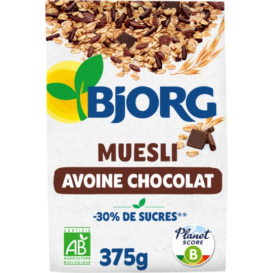 Céréales bio Muesli avoine chocolat  BJORG