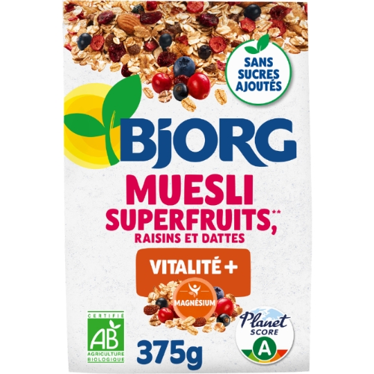 Céréales bio Muesli Super fruits  BJORG