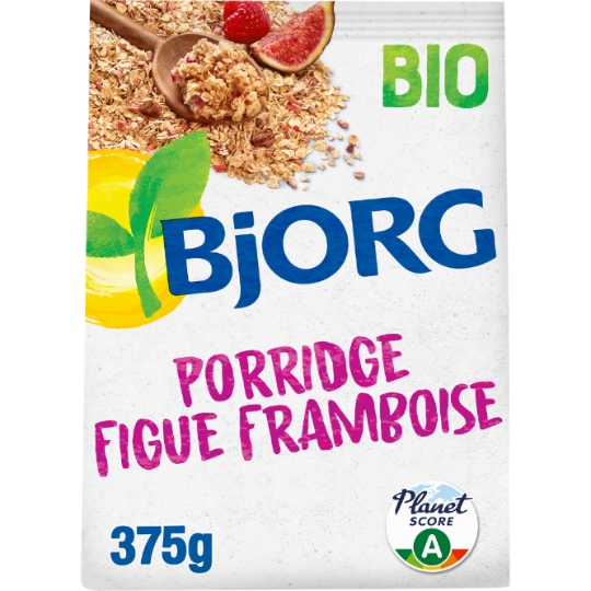 Céréales bio Porridge Figue framboise BJORG