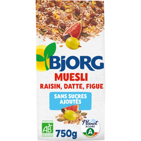 Céréales bio Muesli Sans sucres ajoutés BJORG