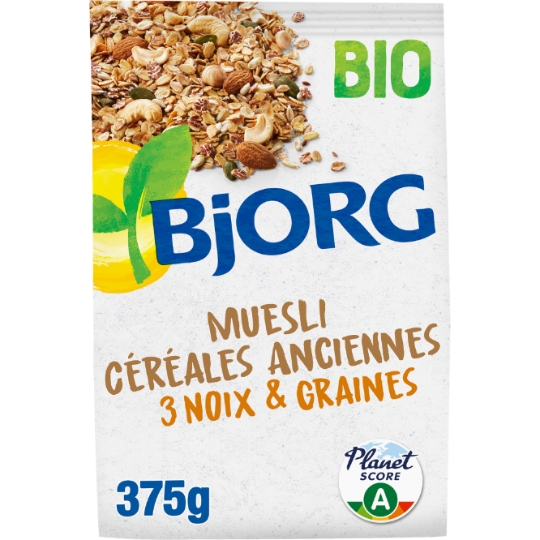 Muesli Céréales Anciennes 3 Noix & Graines BJORG