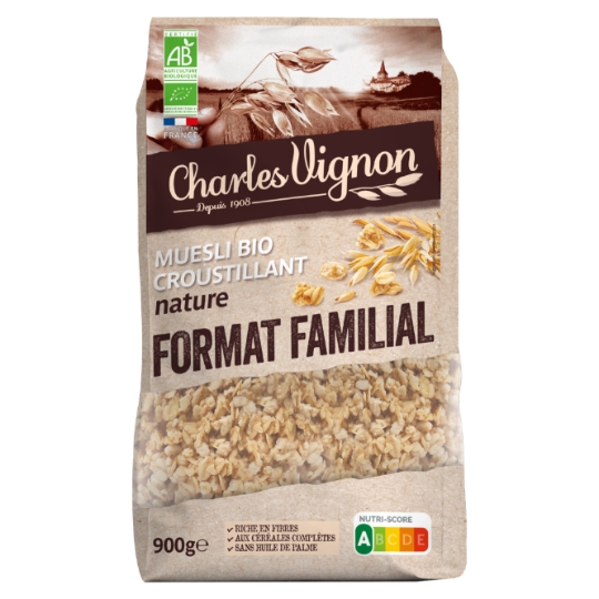 Muesli bio croustillant nature CHARLES VIGNON