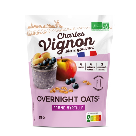 Céréales Overnight Oat Pomme Myrtille CHARLES VIGNON