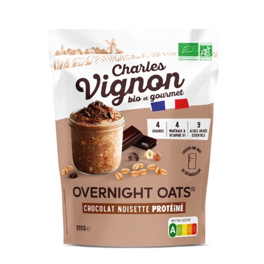 Céréales Overnight Oat Chocolat Noisette Proteiné CHARLES VIGNON