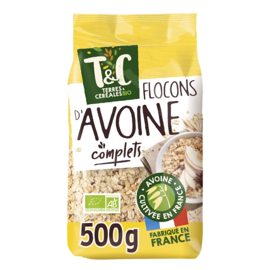 Céréales flocons d'avoine complets Bio TERRES & CEREALES BIO