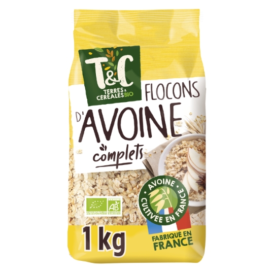 Céréales flocons d'avoine complets Bio TERRES & CEREALES BIO
