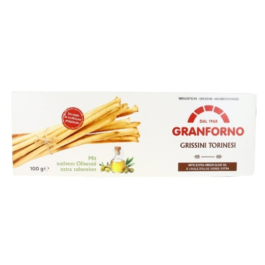 Grissini Croustillantes à l'Huile d'Olive Vierge Extra Torinesi GRANFORNO