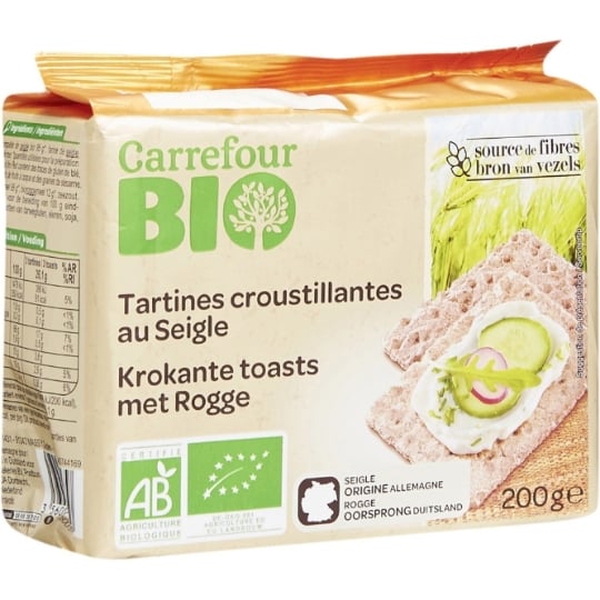 Tartines  au seigle Bio CARREFOUR BIO