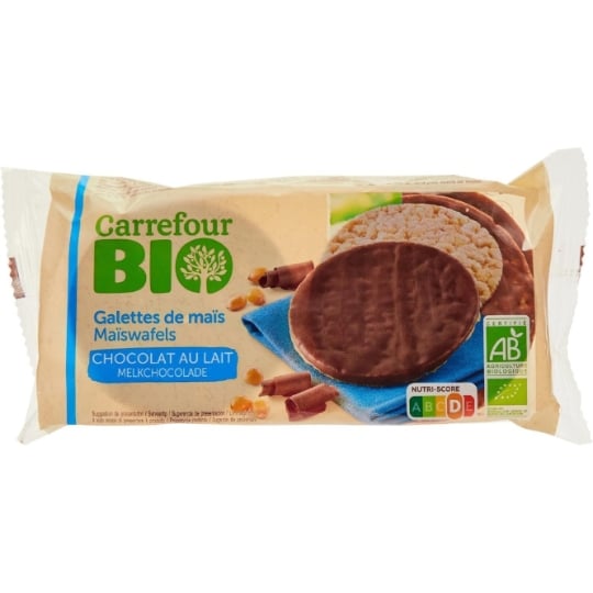 Galettes de maïs chocolat au lait CARREFOUR BIO