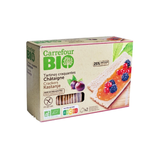 Tartines craquantes sans gluten, à la châtaigne et bio CARREFOUR BIO
