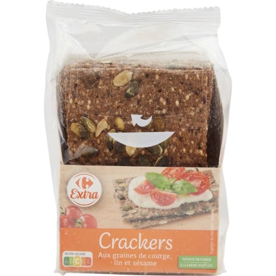 Crackers Graine de Courge Lin Sésame CARREFOUR EXTRA
