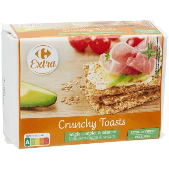 Tartines Croustillantes Seigle Complet Sésame CARREFOUR EXTRA
