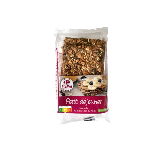 Biscuits sucrés granola raisins secs et miel à base de farine complète CARREFOUR EXTRA