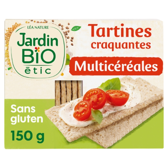 Tartines craquantes multicéréales sans gluten Bio JARDIN BIO ETIC