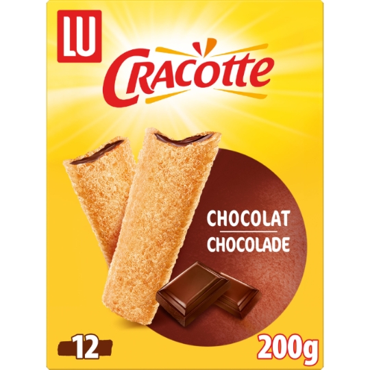 Biscottes Fourrées au Chocolat Cracotte LU
