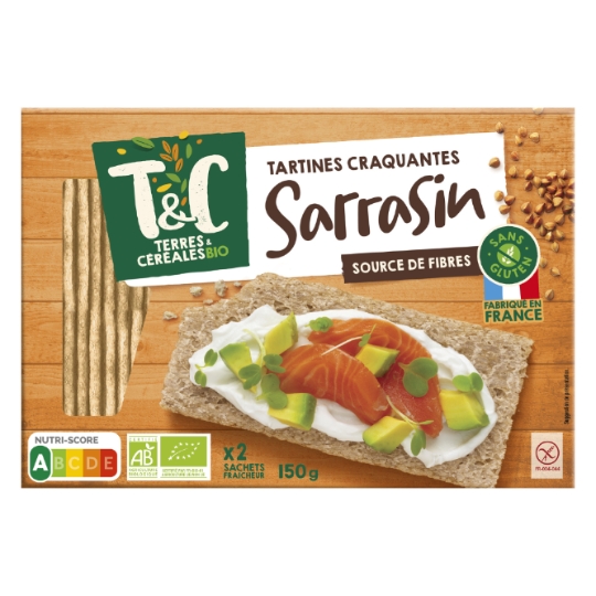 Tartines craquantes sarrasin sans gluten Bio TERRES & CEREALES BIO