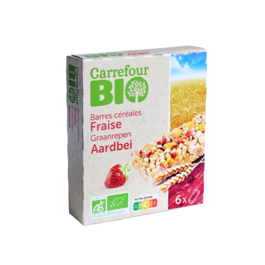 Barres de céréales fraise CARREFOUR BIO
