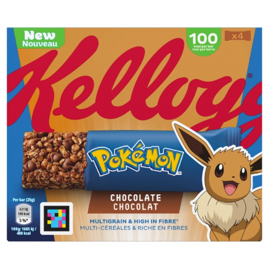 Barres céréales Pokémon Goût Chocolat KELLOGG'S