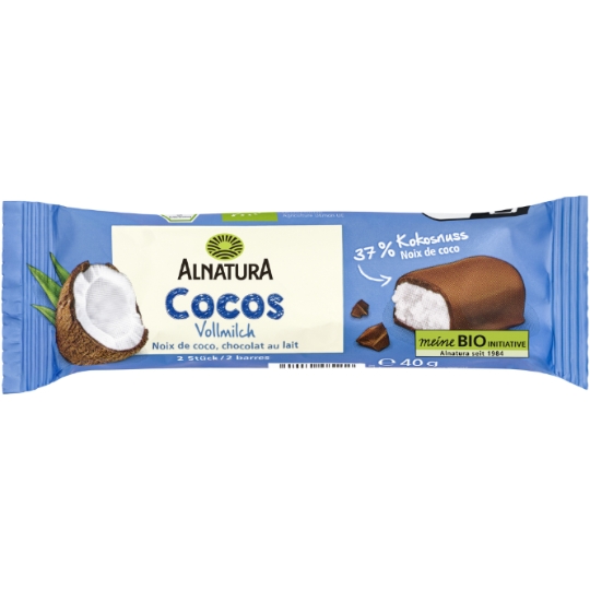 Barre noix de coco chocolat au lait ALNATURA