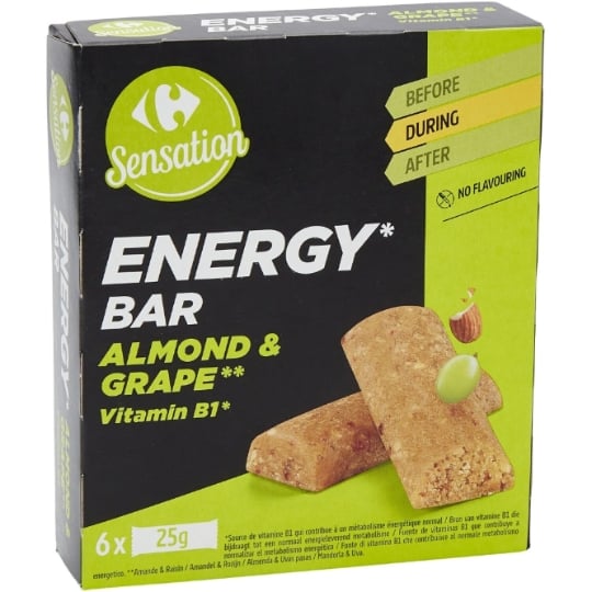 Barres amande raisin CARREFOUR SENSATION