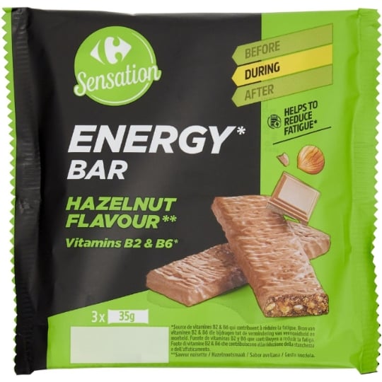 Barre chocolat noisette CARREFOUR SENSATION