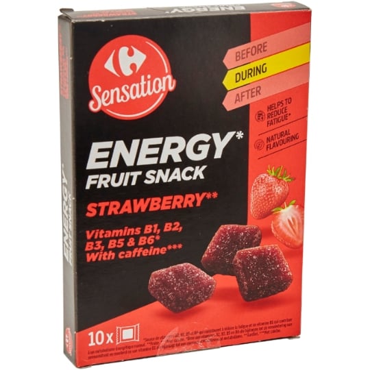 Bouchées Energy à la fraise CARREFOUR SENSATION