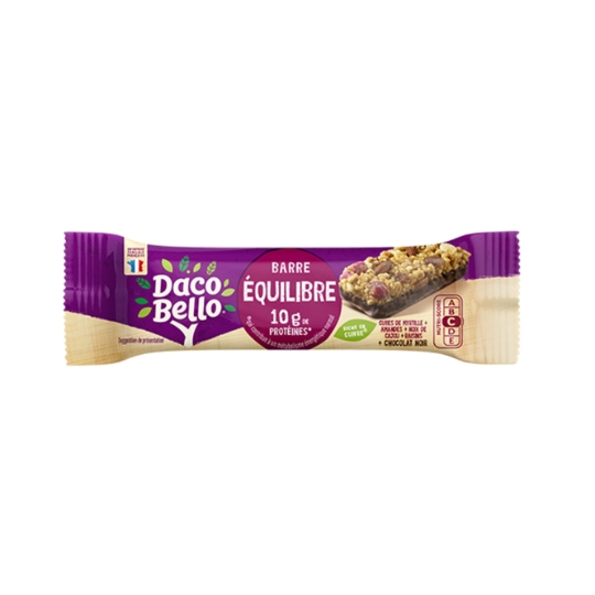 Barre Equilibre Protéines Chocolat Noir DACO BELLO
