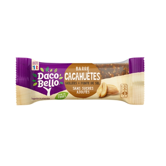 Barre de Cacahuètes Grillées et de Dattes sans Sucres Ajoutés DACO BELLO