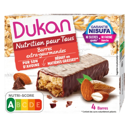 Barres son avoine chocolat sans sucres ajoutés DUKAN