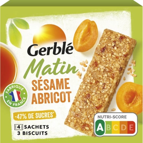Barre Petit dejeuner sésame abricot GERBLE