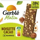 Barre Petit dejeuner noisettes cacao GERBLE