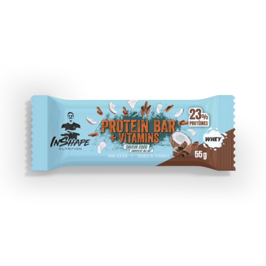Barre Protéiné Noix de Coco & Chocolat au Lait INSHAPE NUTRITION