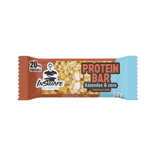 Barre Protéiné Amandes, Coco & Chocolat Noir INSHAPE NUTRITION