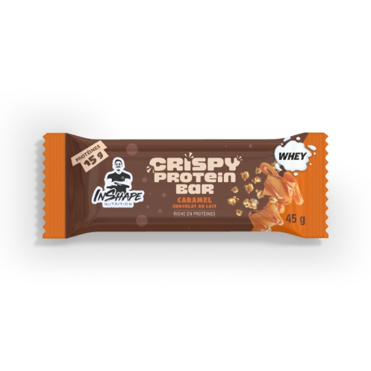 Barre Protéiné Crispy Caramel & Chocolat au Lait INSHAPE NUTRITION