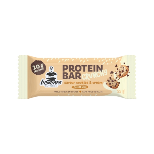 Barre Protéinée Cookies Chocolat Blanc INSHAPE NUTRITION