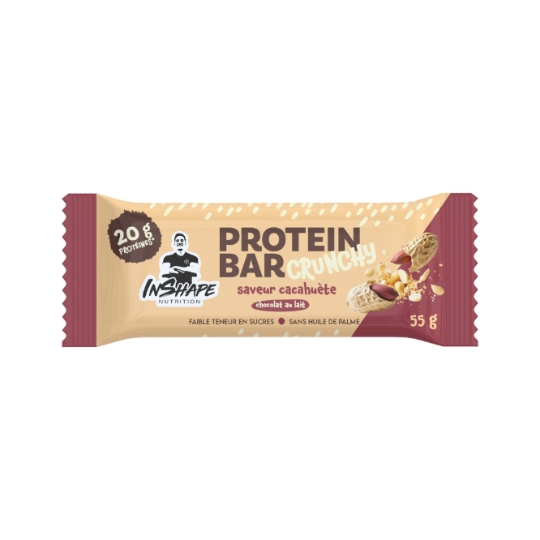 Barre Protéinée Cacahuètes Caramel Chocolat au Lait INSHAPE NUTRITION