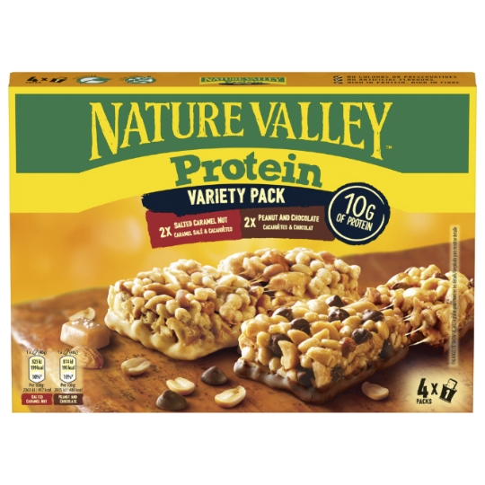 Barre Protéinée Variety Pack Caramel Salé, Cacahuètes et Chocolat NATURE VALLEY