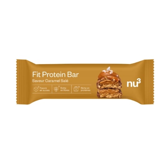 Barre protéinée chocolat caramel salé NU3