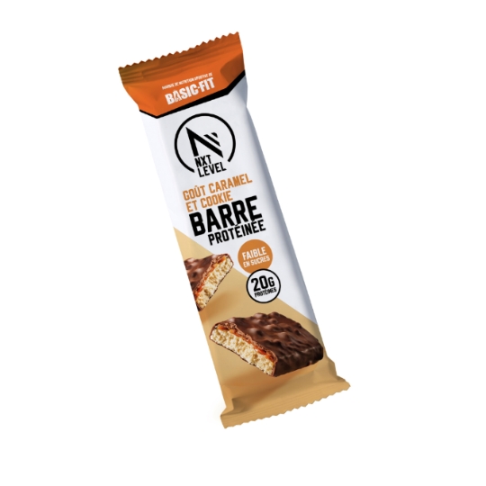 Barre Protéiné Goût Caramel Cookie Basic Fit NXT LEVEL