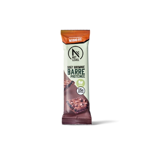 Barre Protéinée Végan Goût Brownie Basic Fit NXT LEVEL