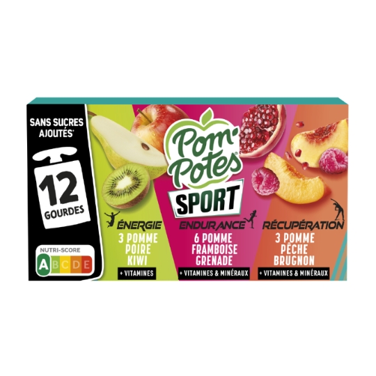 Compote SPORT Multivariétés Energie Endurance Récupération POM'POTES