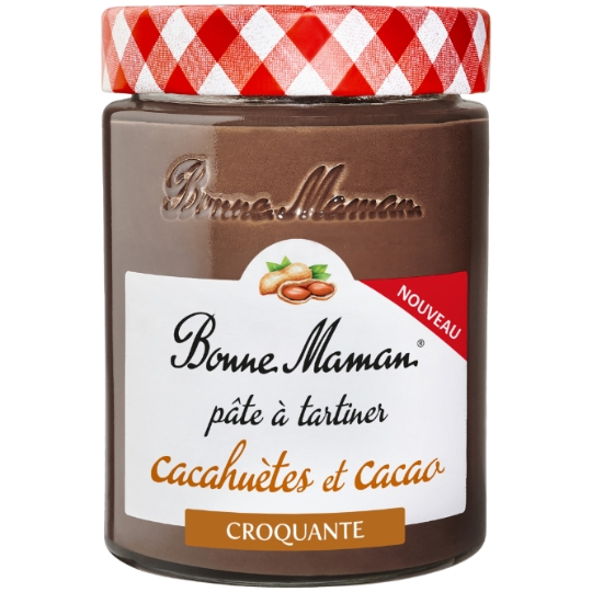 Pâte à Tartiner aux Cacahuètes et Cacao avec Eclats BONNE MAMAN