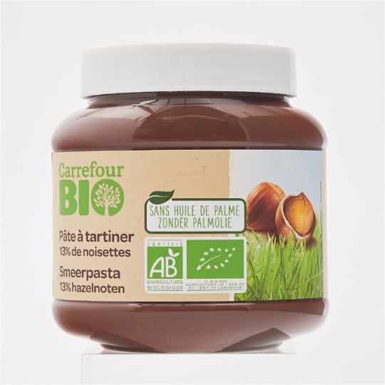 Pâte à Tartiner Noisettes Bio Sans Huile de Palme CARREFOUR BIO