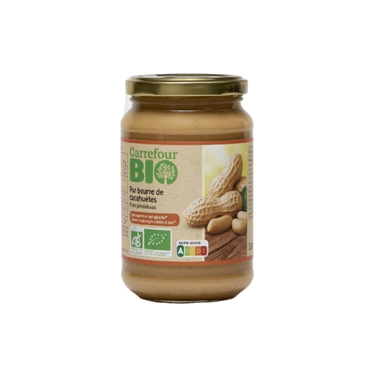Pur beurre de cacahuètes sans sucres ni sel ajoutés Bio CARREFOUR BIO