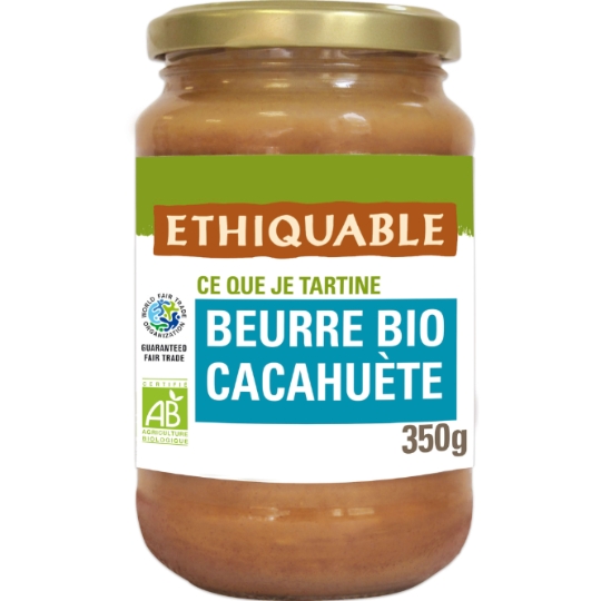 Beurre de Cacahuètes Sans Huile De Palme Bio ETHIQUABLE